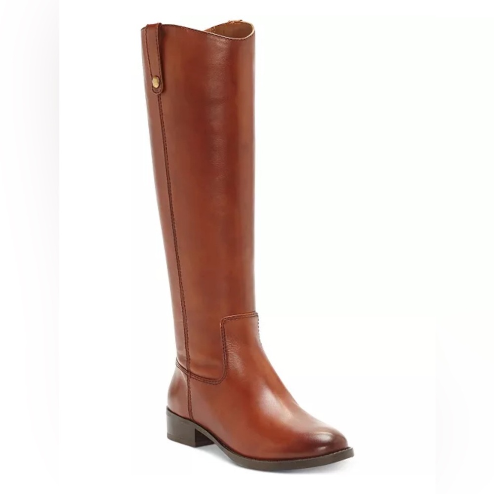 I.N.C. International Concepts Fawne Cognac Leather Knee High Riding Boots (NIB) - Picture 3 of 13